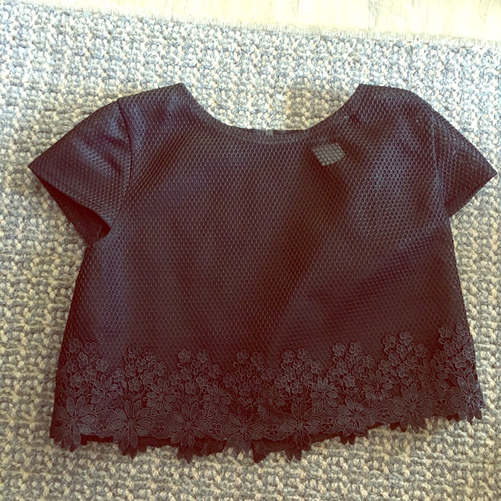 Black mesh t-shirt